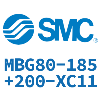 无杆侧法兰型标准气缸-MBG80-185+200-XC11