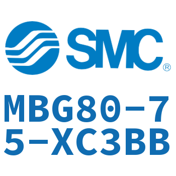 无杆侧法兰型标准气缸-MBG80-75-XC3BB