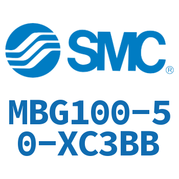 无杆侧法兰型标准气缸-MBG100-50-XC3BB