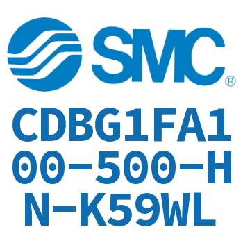 Rod side flange type end lock cylinder-CDBG1FA100-500-HN-K59WL