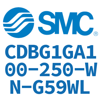 Rodless side flange type end lock cylinder-CDBG1GA100-250-WN-G59WL