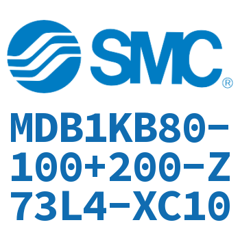 方形缸体型气缸 MDB1KB80-100+200-Z73L4-XC10