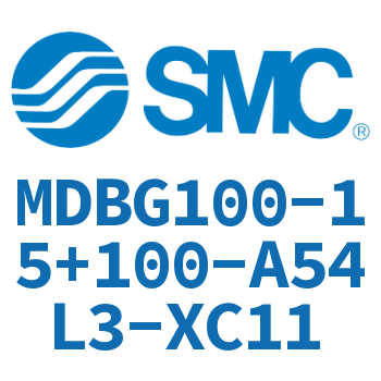 Rodless side flange type standard cylinder-MDBG100-15+100-A54L3-XC11