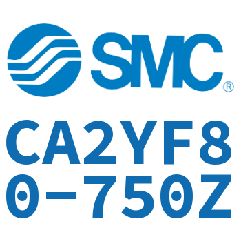 Rod side flanged smooth motion cylinder-CA2YF80-750Z