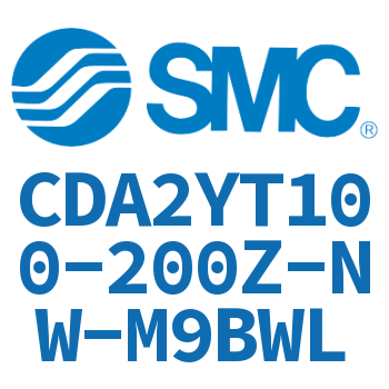 Middle trunnion type smooth motion cylinder-CDA2YT100-200Z-NW-M9BWL