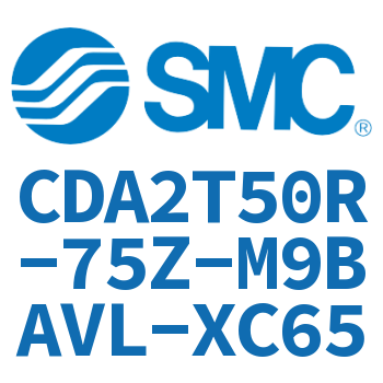 Middle trunnion type standard cylinder-CDA2T50R-75Z-M9BAVL-XC65