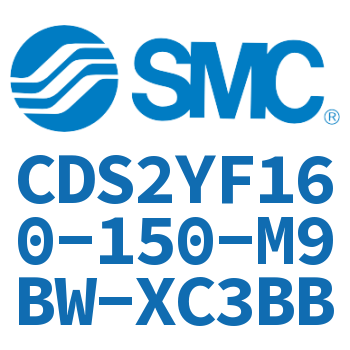 Rod side flanged smooth motion cylinder-CDS2YF160-150-M9BW-XC3BB