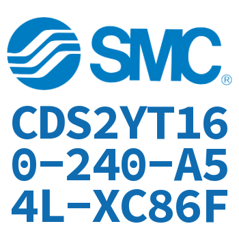 Middle trunnion type smooth motion cylinder-CDS2YT160-240-A54L-XC86F