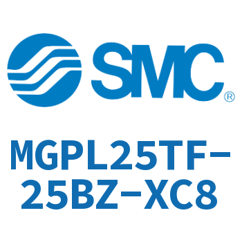 带导杆薄型气缸 MGPL25TF-25BZ-XC8