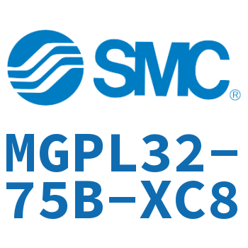 带导杆薄型气缸 MGPL32-75B-XC8