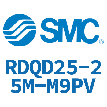 Double clevis type thin cylinder with air cushion-RDQD25-25M-M9PV