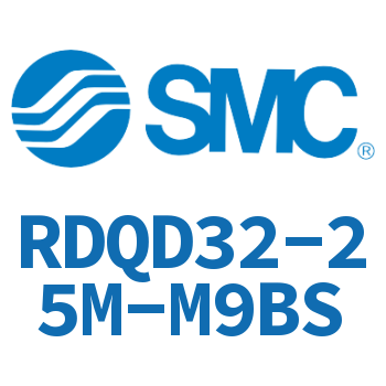 Double clevis type thin cylinder with air cushion-RDQD32-25M-M9BS