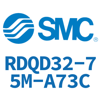 Double clevis type thin cylinder with air cushion-RDQD32-75M-A73C