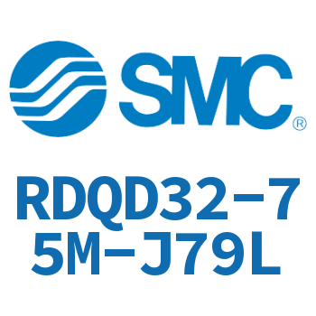 Double clevis type thin cylinder with air cushion-RDQD32-75M-J79L