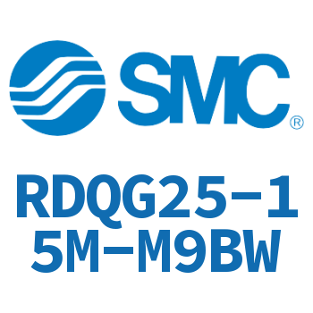 Slim cylinder with air cushion/head side flange-RDQG25-15M-M9BW