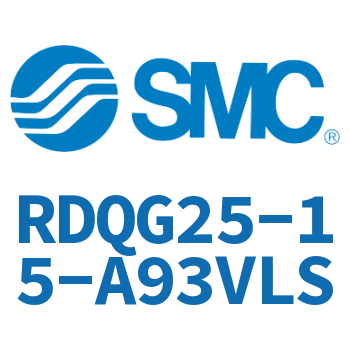 Slim cylinder with air cushion/head side flange-RDQG25-15-A93VLS