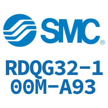 Slim cylinder with air cushion/head side flange-RDQG32-100M-A93