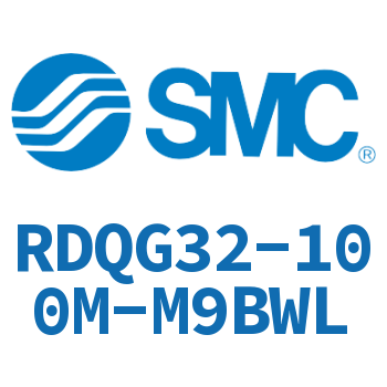 Slim cylinder with air cushion/head side flange-RDQG32-100M-M9BWL