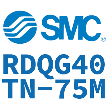 Slim cylinder with air cushion/head side flange-RDQG40TN-75M