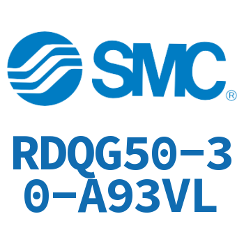 Slim cylinder with air cushion/head side flange-RDQG50-30-A93VL