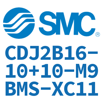 迷你气缸 CDJ2B16-10+10-M9BMS-XC11