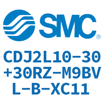 脚座型不锈钢迷你气缸 CDJ2L10-30+30RZ-M9BVL-B-XC11
