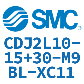 脚座型不锈钢迷你气缸 CDJ2L10-15+30-M9BL-XC11