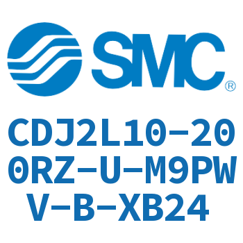 脚座型不锈钢迷你气缸 CDJ2L10-200RZ-U-M9PWV-B-XB24