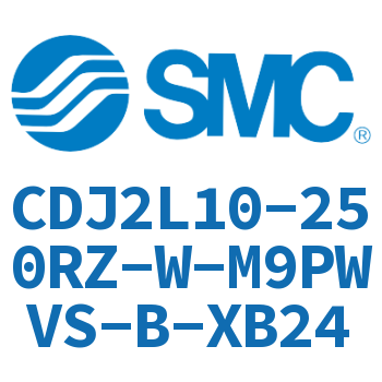 脚座型不锈钢迷你气缸 CDJ2L10-250RZ-W-M9PWVS-B-XB24