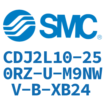 脚座型不锈钢迷你气缸 CDJ2L10-250RZ-U-M9NWV-B-XB24