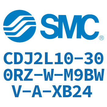 脚座型不锈钢迷你气缸 CDJ2L10-300RZ-W-M9BWV-A-XB24