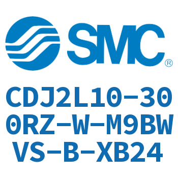 脚座型不锈钢迷你气缸 CDJ2L10-300RZ-W-M9BWVS-B-XB24
