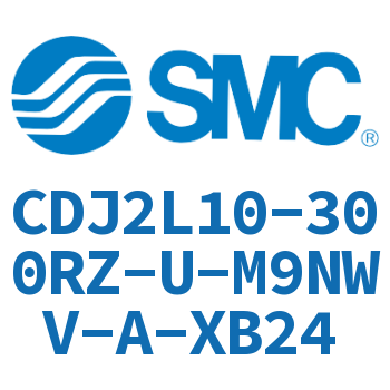 脚座型不锈钢迷你气缸 CDJ2L10-300RZ-U-M9NWV-A-XB24