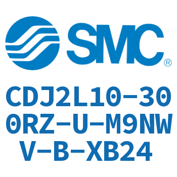 脚座型不锈钢迷你气缸 CDJ2L10-300RZ-U-M9NWV-B-XB24