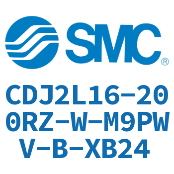 脚座型不锈钢迷你气缸 CDJ2L16-200RZ-W-M9PWV-B-XB24