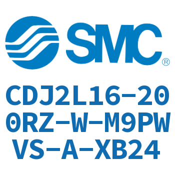 脚座型不锈钢迷你气缸 CDJ2L16-200RZ-W-M9PWVS-A-XB24