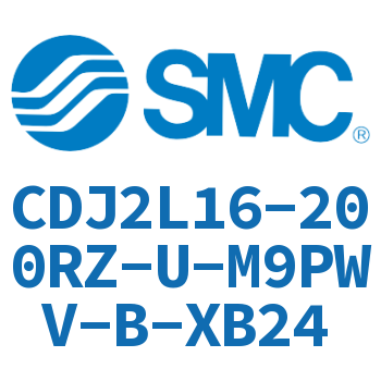 脚座型不锈钢迷你气缸 CDJ2L16-200RZ-U-M9PWV-B-XB24