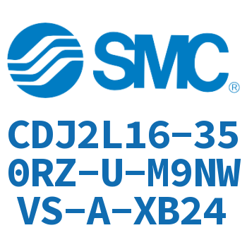 脚座型不锈钢迷你气缸 CDJ2L16-350RZ-U-M9NWVS-A-XB24