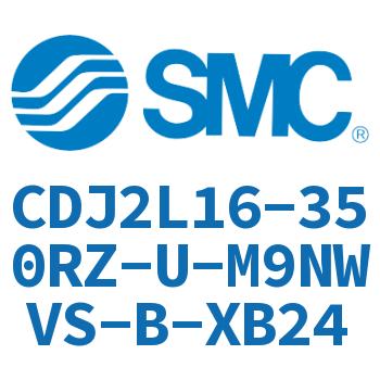 脚座型不锈钢迷你气缸 CDJ2L16-350RZ-U-M9NWVS-B-XB24