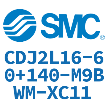 脚座型不锈钢迷你气缸 CDJ2L16-60+140-M9BWM-XC11