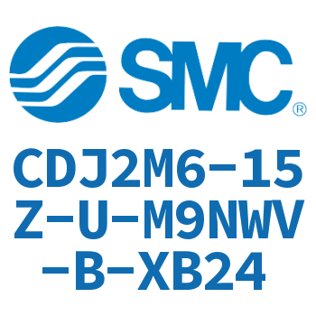 脚座型不锈钢迷你气缸 CDJ2M6-15Z-U-M9NWV-B-XB24