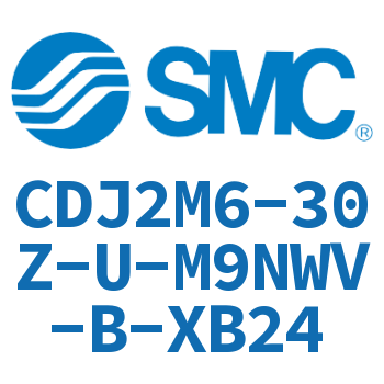 脚座型不锈钢迷你气缸 CDJ2M6-30Z-U-M9NWV-B-XB24