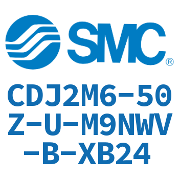 脚座型不锈钢迷你气缸 CDJ2M6-50Z-U-M9NWV-B-XB24