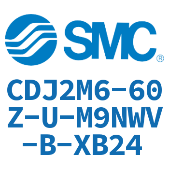 脚座型不锈钢迷你气缸 CDJ2M6-60Z-U-M9NWV-B-XB24