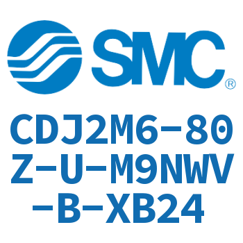 脚座型不锈钢迷你气缸 CDJ2M6-80Z-U-M9NWV-B-XB24