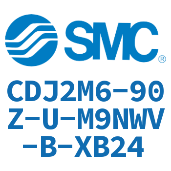 脚座型不锈钢迷你气缸 CDJ2M6-90Z-U-M9NWV-B-XB24