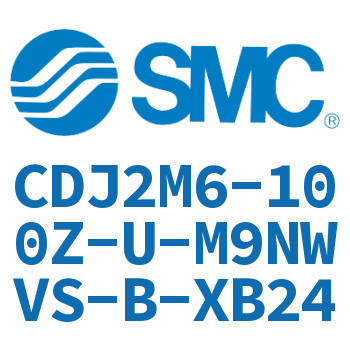 脚座型不锈钢迷你气缸 CDJ2M6-100Z-U-M9NWVS-B-XB24