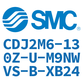 脚座型不锈钢迷你气缸 CDJ2M6-130Z-U-M9NWVS-B-XB24