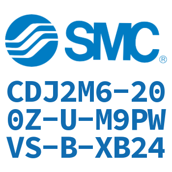 脚座型不锈钢迷你气缸 CDJ2M6-200Z-U-M9PWVS-B-XB24