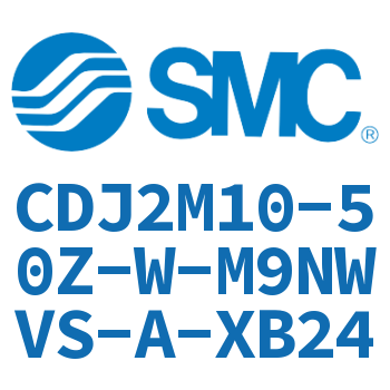 脚座型不锈钢迷你气缸 CDJ2M10-50Z-W-M9NWVS-A-XB24
